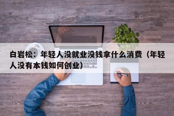 白岩松:年轻人没就业没钱拿什么消费(年轻人没有本钱如何创业)